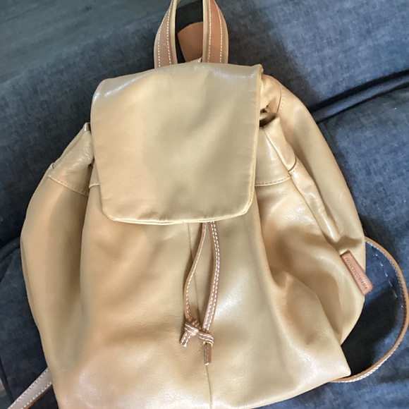 Francesco Biasia Tan Leather Backpack - Picture 1 of 15